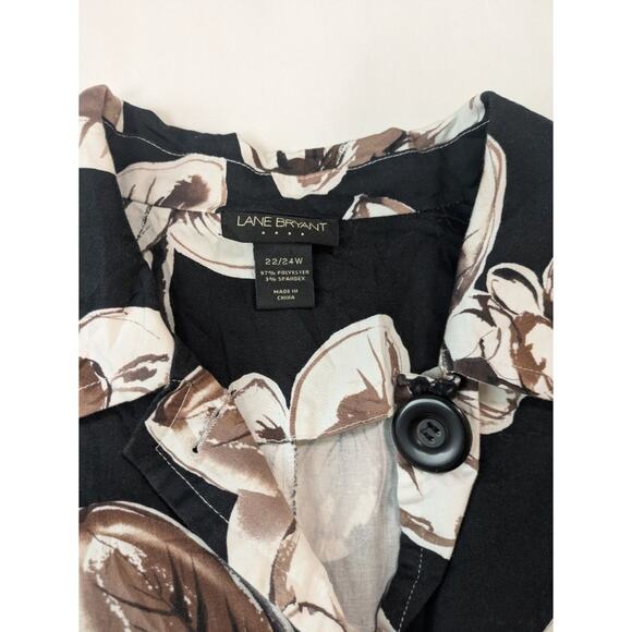 Lane Bryant Women's Plus Size 22/24W Floral Print Cropped‎ Jacket - Picture 4 of 9